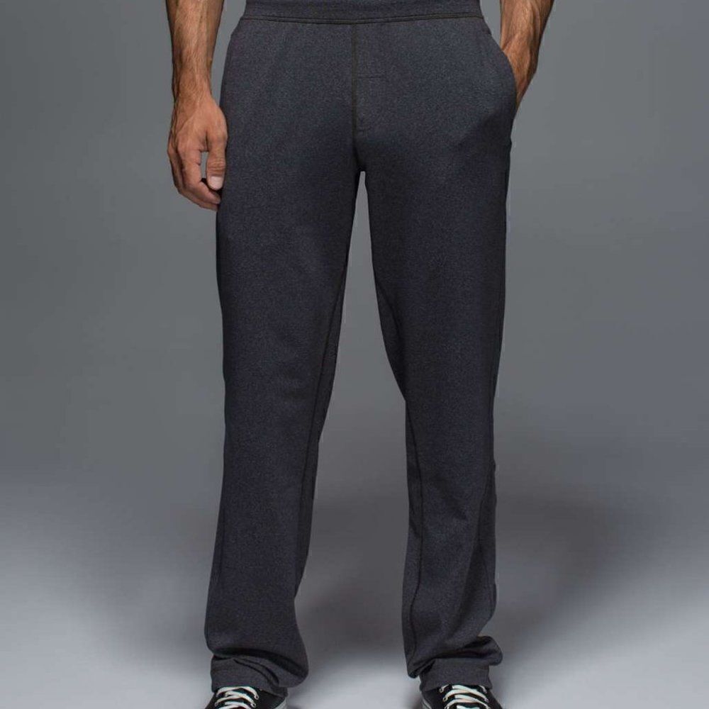 Lululemon Kung Fu Pants Heathered Black Tall 35"